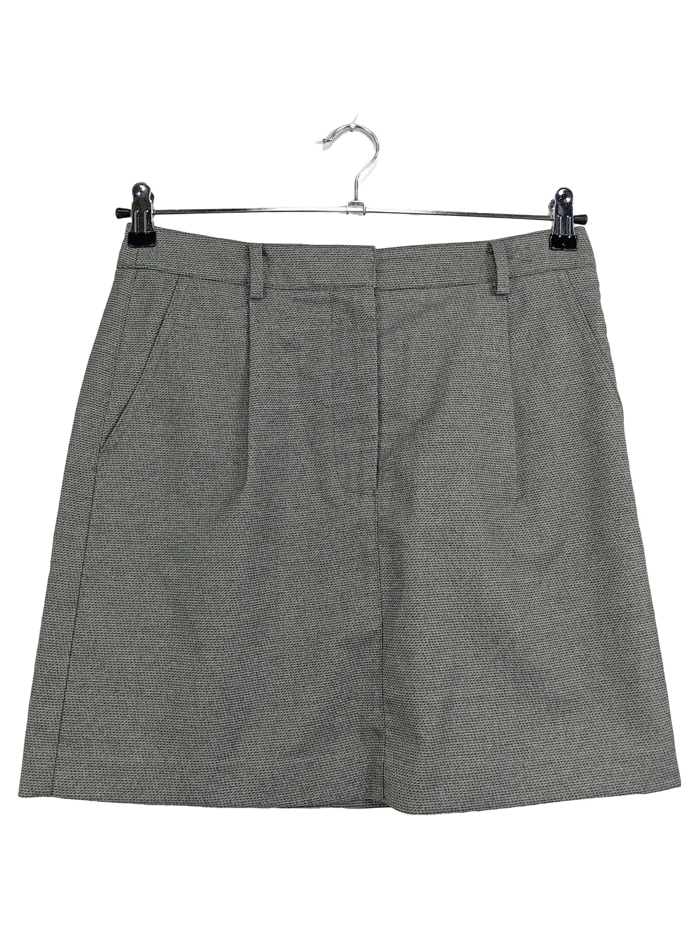 ESPRIT Damen Faltenrock Gr. 36 Grau Casual Minirock