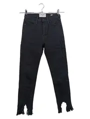 Vorschaubild 1 von DENIM Damen Jeans Slim Fit W26/34/XS Schwarz Fransen Casual