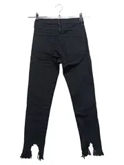 Vorschaubild 2 von DENIM Damen Jeans Slim Fit W26/34/XS Schwarz Fransen Casual