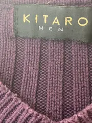 Vorschaubild 5 von Herren Pullover Gr. 42 Lila V-Ausschnitt Rippstrick Streifen