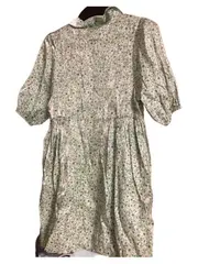 Vorschaubild 5 von Mädchen Blusenkleid Blumenmuster Grün Gr. 164 Viskose