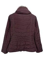 Vorschaubild 2 von Damen Steppjacke Braun Gr. 38 M Fellkragen Outdoor