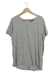 Vorschaubild 1 von Damen T-Shirt Gr. 46 Grau Grafisches Muster Casual