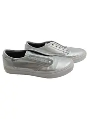 Vorschaubild 1 von Damen Sneaker Low Silber Metallic Leder Slip-On Gr. 37 Freizeit