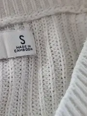 Vorschaubild 5 von Damen Pullover Gr. 36/S Weiß Casual Rippstrick