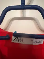 Vorschaubild 2 von Damen Freizeitkleid Maxikleid Rot Gr. 36 S Baumwolle V-Ausschnitt Langarm