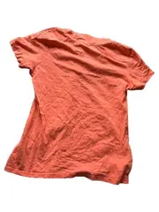 Vorschaubild 2 von Damen T-Shirt V-Ausschnitt Gr. 42 XL Orange Grafik Print Sport