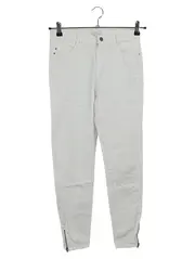 Vorschaubild 1 von Damen Jeans Hose Straight Leg Gr. 34 Weiß Casual Reißverschluss-Details