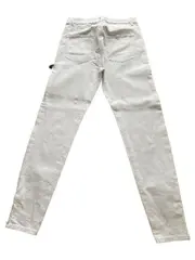 Vorschaubild 3 von Damen Jeans Hose Straight Leg Gr. 34 Weiß Casual Reißverschluss-Details