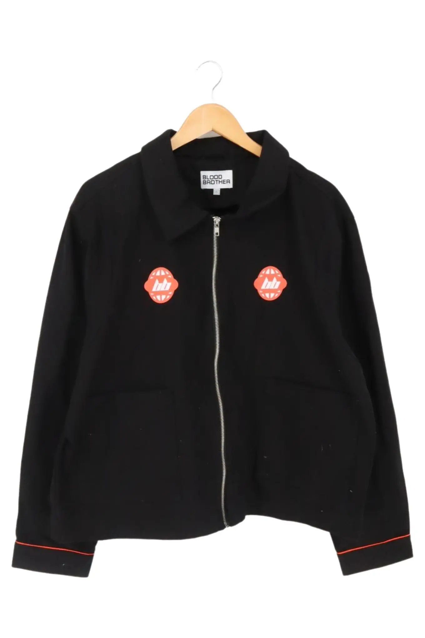 BLOOD BROTHER Blouson Jacke Herren Schwarz Gr. 44 XL Casual Urban Logo