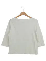 Vorschaubild 2 von Damen Langarmshirt Gr. 34/XS Weiß Casual Baumwolle