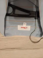 Vorschaubild 6 von Damen Bluse Gr. 40 Hellblau Gestreift Langarm Viskose