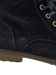 Vorschaubild 8 von Damen Stiefelette Wildleder Blau Gr. 37 Schnürung Reißverschluss