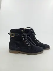Vorschaubild 3 von Damen Stiefelette Wildleder Blau Gr. 37 Schnürung Reißverschluss