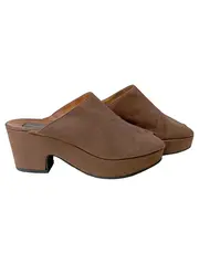 Vorschaubild 1 von Damen Plateausandalen Pantoletten Gr. 37 Braun Casual Modern