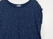 Vorschaubild 3 von Damen T-Shirt Blau mit Punkten Gr. 38/M Casual Kurzarm