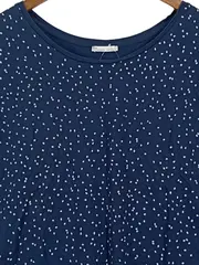 Vorschaubild 2 von Damen T-Shirt Blau mit Punkten Gr. 38/M Casual Kurzarm