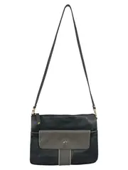 Vorschaubild 1 von Damen Umhängetasche Schwarz Leder Elegant Klassisch Schultertasche 27x20cm