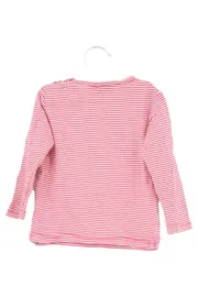 Vorschaubild 2 von Langarmshirt Mädchen Gr. 80 Rosa gestreift mit Schmetterling