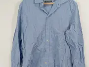 Vorschaubild 4 von Herren Freizeithemd Blau Gr. 50/L Baumwolle Casual
