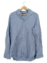 Vorschaubild 1 von Herren Freizeithemd Blau Gr. 50/L Baumwolle Casual