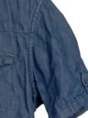 Vorschaubild 4 von Herren Freizeithemd Kurzarm Uni Blau Gr. 46/S Baumwolle
