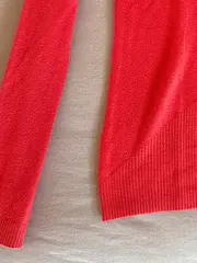 Vorschaubild 2 von Damen Langarmshirt Orange Gr. 36/S Baumwolle Casual