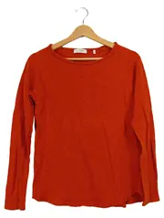 Vorschaubild 1 von Damen Langarmshirt Orange Gr. 36/S Baumwolle Casual
