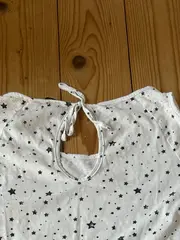 Vorschaubild 4 von EDC Damen T-Shirt Weiß Sterne Casual Cut-Outs Gr. 34/XS