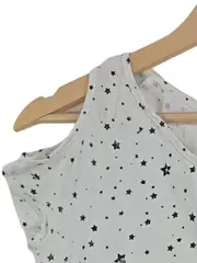 Vorschaubild 3 von EDC Damen T-Shirt Weiß Sterne Casual Cut-Outs Gr. 34/XS