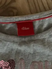 Vorschaubild 3 von Langarmshirt Mädchen Gr. 68 Grau Casual Herz Pailletten