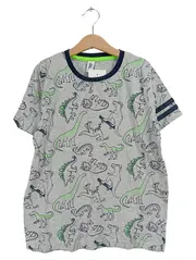 Vorschaubild 1 von Kinder T-Shirt Dinosaurier-Print Gr. 134/140 Grau Kurzarm