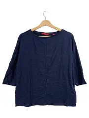 Vorschaubild 1 von Damen Shirt 3/4-Arm Oversize Gr. 38/M Blau Meliert