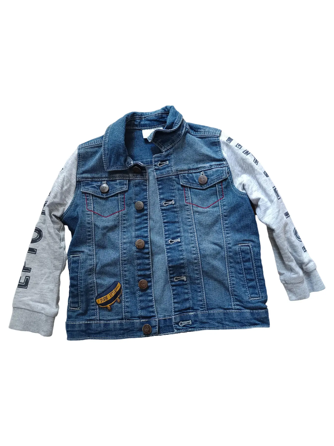 SO CUTE Baby & Co Jungen Jeansjacke Gr. 92 Blau mit Schriftzug