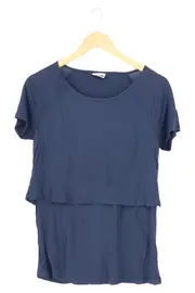 Vorschaubild 1 von Damen T-Shirt Gr. 38 Blau Basic Casual Oberteil