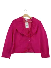 Vorschaubild 1 von Cassani Damen Bluse Langarm Elegant Pink Strukturmuster Gr. 40 L