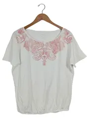 Vorschaubild 1 von Damen T-Shirt Paisley-Muster Gr. 38/M Weiß Casual