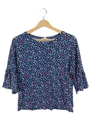 Vorschaubild 1 von Damen Pullover XS Blau Blumenmuster