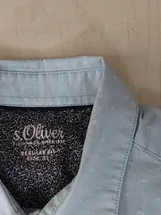 Vorschaubild 6 von Herren Kurzarm Hemd Blau Casual XL Baumwolle