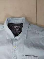 Vorschaubild 7 von Herren Kurzarm Hemd Blau Casual XL Baumwolle