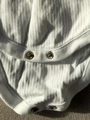 Vorschaubild 2 von Baby Body Gr. 56 Weiß Rippstrick Träger Baumwolle