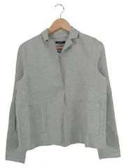 Vorschaubild 1 von Damen Strickjacke Blazer Grau Gr. 36/S Casual Baumwolle