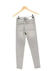Vorschaubild 2 von Damen Jeans Slim Fit Grau Gr. 32 W24 XXS Casual Stretch Hose