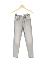 Vorschaubild 1 von Damen Jeans Slim Fit Grau Gr. 32 W24 XXS Casual Stretch Hose