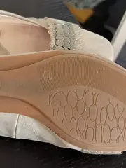 Vorschaubild 4 von Ballerinas Damen Grau Leder Synthetik Slip-On Elegant Gr. 41