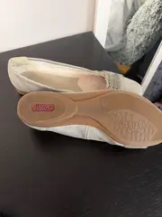 Vorschaubild 2 von Ballerinas Damen Grau Leder Synthetik Slip-On Elegant Gr. 41