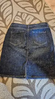 Vorschaubild 3 von Damen Jeansrock Gr. 40 Dunkelblau Midi Baumwolle