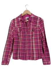 Vorschaubild 1 von Damen Hemdbluse kariert Pink Gr. 38/M Casual Langarm