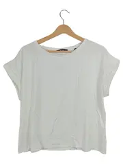 Vorschaubild 1 von Damen T-Shirt Gr. 38 Weiß Casual Strukturmuster