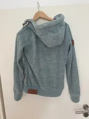 Vorschaubild 2 von Sweatjacke Hoodie Damen Gr. 36 S Türkis Meliert Casual Freizeit